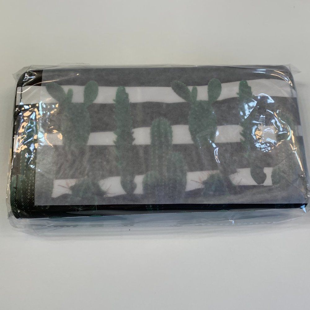 Cactus World Zip Around Wallet - Puffy Style - Stripes/Cacti - NWT - Picture 5 of 5